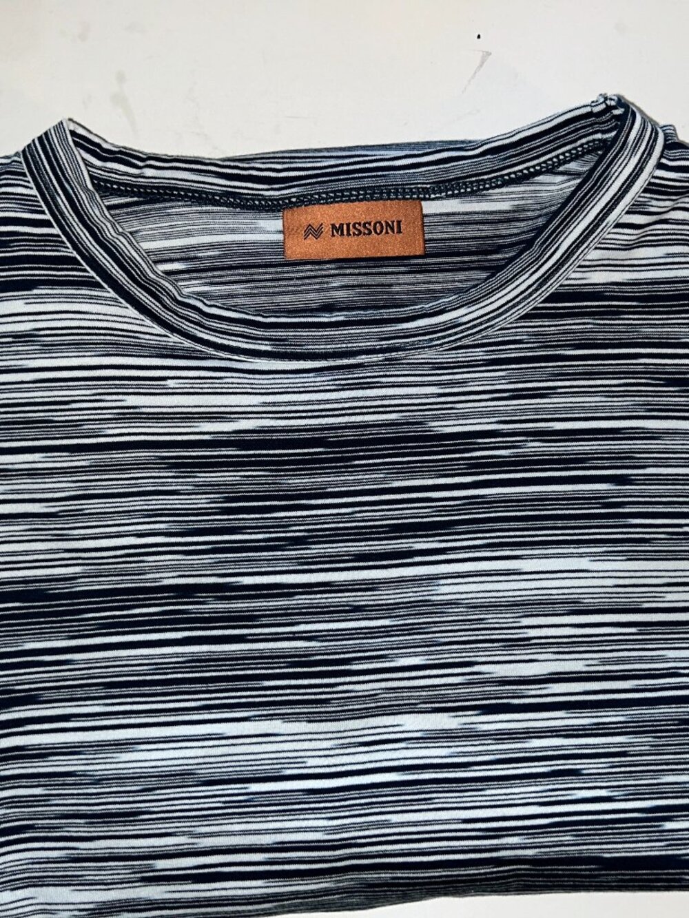 Missoni Space Dyed T-shirt, Men's XL, Black/white, made in Romania, Cotton